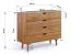Kommode Minnu 02 aus Wildeiche massiv, geöltes Holz, 90x 110 x 40 cm, mit 4 geräumigen Schubladen, integriertes Soft Closing System, minimalistisch