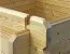 Holz-Gartenhaus 3,98 x 4,98 Meter (inkl. Dach) | Naturbelassen | Satteldach | 34 mm Blockbohlen-Haus Abbildung