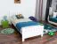 Bettrahmen für Kinder / Kinderbett 90 x 200 cm | Massivholz: Kiefer | Weiß Lackiert Abbildung