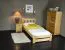 Kinderbett 90 x 200 cm | Massivholz: Kiefer | Natur Lackiert Abbildung