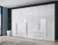 Kleiderschrank | 7 Drehtüren | 2 Schubladen | 10 Fächer | mit 4 Kleiderstangen | 322 cm breit | Farbe: Weiß Abbildung