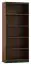 Regal Mojokerto 15, Farbe: Walnuss / Schwarz - Abmessungen: 194 x 80 x 39 cm (H x B x T)