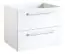 Waschtischunterschrank Pune 06 mit Siphonausschnitt, Farbe: Weiß glänzend – 50 x 59 x 38 cm (H x B x T)