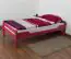 Einzelbett "Easy Premium Line" K1/1n, Buche Vollholz massiv Rosa lackiert - Maße: 90 x 200 cm