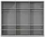 Drehtürenschrank / Kleiderschrank Siumu 25, Farbe: Weiß / Weiß Hochglanz - 224 x 272 x 56 cm (H x B x T)