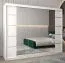 Schiebetürenschrank / Kleiderschrank Jan 06D mit Spiegel, Farbe: Weiß matt - Abmessungen: 200 x 250 x 62 cm (H x B x T)