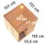 Sauna Sofia 05, 68 mm Wandstärke - 151 x 151 x 198 cm (B x T x H)