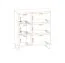 Wohnwand Nordkapp 01, Farbe: Hickory Jackson / Schwarz - Abmessungen: 192 x 320 x 45 cm (H x B x T), mit Schwarzen Biokamin und zwei LED-Beleuchtungen