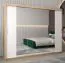 Großer 250 cm breiter Kleiderschrank mit 10 Fächern und 3 Türen | Farbe: Sonoma Eiche / Weiß Abbildung