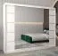 Großer 250 cm breiter Kleiderschrank mit 3 Türen | 10 Fächer | Farbe: Weiß Abbildung