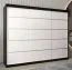 Großer 250 cm breiter Kleiderschrank mit 10 Fächern und 3 Türen | Farbe: Schwarz Abbildung
