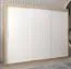 Großer 250 cm breiter Kleiderschrank mit 10 Fächern und 3 Türen | Farbe: Sonoma Eiche / Weiß Abbildung