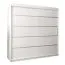 Schiebetürenschrank / Kleiderschrank Jan 05A, Farbe: Weiß matt - Abmessungen: 200 x 200 x 62 cm ( H x B x T)
