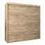Schiebetürenschrank / Kleiderschrank Jan 05A, Farbe: Eiche Sonoma - Abmessungen: 200 x 200 x 62 cm ( H x B x T)