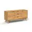 Kommode Timaru 13 Wildeiche massiv geölt - Abmessungen: 63 x 134 x 40 cm (H x B x T)