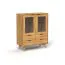 Vitrine Timaru 05 Wildeiche massiv geölt - Abmessungen: 109 x 90 x 40 cm (H x B x T)