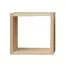 Hängeregal / Wandregal Kiefer massiv Vollholz natur Junco 283A - 30 x 30 x 12 cm (H x B x T) 
