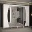 Großer Schiebetürenschrank mit Spiegel Jotunheimen 179, Farbe: Weiß - Abmessungen: 208 x 250,5 x 62 cm (H x B x T)