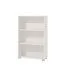 Regal mit drei Fächer Knide 01, Farbe: Weiß, Bücherregal, schlichtes Design, ABS-Kantenschutz, Maße: 107,5 x 70 x 24,5 cm, gut kombinierbar
