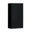 Dunkle Wohnwand Volleberg 66, Farbe: Schwarz - Abmessungen: 150 x 280 x 40 cm (H x B x T), mit blauer LED-Beleuchtung