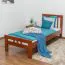 Einzelbett "Easy Premium Line" K8, Buche Vollholz massiv kirschrot lackiert - Liegefläche: 90 x 200 cm