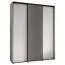 Weißer Schiebetürenschrank Tharo, auch für Wohnzimmer geeignet, platzsparend, viel Stauraum, Anti Staubbürsten, 235,2 x 200 x 45 cm, Einlegeböden