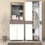 Spiegel Sagone 05, Farbe: Eiche Dunkelbraun - Abmessungen: 78 x 68 x 2 cm (H x B x T)