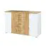 Kommode Gavdos 06, Farbe: Eiche / Weiß - Abmessungen: 82 x 130 x 45 cm (H x B x T)