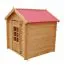 Spielhaus Happy Park Rot - 1,05 x 1,05 Meter aus 13 mm Blockbohlen