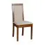 Esstisch - Set W mit 6 Stühlen, zeitloses Design, hohe Festigkeit, ausziehbarer Esstisch in Nuss, Holzstühle mit bequemer Polsterung, Polster: Beige