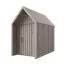 Gartenhütte | Grau-Beige | Grundfläche: 4,64 m² | Skandinavischer Style | Satteldach | Fichtenholz | Malmö 13 | Außenmaße: 162,4 x 285,7 cm