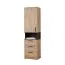 Schlafzimmer - Set | Eckkleiderschrank - Set M Fafe | 5-teilig | Farbe: Eiche Artisan / Schwarz | Kleiderschrank | Schrankaufsatz | Kommode | Soft-Close-System