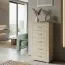 Kommode Kainanto 04, Farbe: Eiche / Grau - Abmessungen: 112 x 56 x 41 cm (H x B x T)