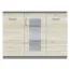 Vitrine Pamulang 03, Farbe: Sonoma Eiche - Abmessungen: 91 x 122 x 40 cm (H x B x T)