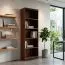 Regal Mojokerto 12, Farbe: Walnuss / Schwarz - Abmessungen: 194 x 55 x 39 cm (H x B x T)