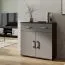Kommode Tabubil 02, Farbe: Wenge / Grau - Abmessungen: 92 x 90 x 41 cm (H x B x T)