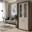 Vitrine Aitape 35, Farbe: Sonoma Eiche dunkel / Sonoma Eiche hell - Abmessungen: 188 x 92 x 40 cm (H x B x T)