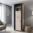Schrank Aitape 28, Farbe: Sonoma Eiche dunkel / Sonoma Eiche hell - Abmessungen: 188 x 60 x 40 cm (H x B x T)