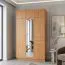 Drehtürenschrank / Kleiderschrank Sepatan 09, Farbe: Erle - Abmessungen: 220 x 130 x 55 cm (H x B x T)