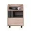Rollcontainer Niel 10, Farbe: Eiche / Anthrazit - Abmessungen: 53 x 40 x 40 cm (H x B x T)