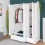 Kleiderschrank Massivholz weiß