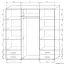 Schiebetürenschrank / Kleiderschrank Rabaul 42, Farbe: Sonoma Eiche - Abmessungen: 210 x 190 x 60 cm (H x B x T)