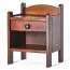 Nachtkommode Kiefer massiv Vollholz Nussfarben Junco 132 - Abmessung: 45 x 34 x 29 cm (H x B x T)