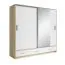 Schiebetürenschrank / Kleiderschrank Ornos 03, Farbe: Eiche / Weiß - Abmessungen: 212 x 220 x 64 cm (H x B x T)