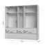 Kleiderschrank mit Spiegel Papauta 10, Farbe: Kaschmir / Eiche dunkel - Abmessungen: 226 x 232 x 60 cm (H x B x T)
