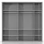 Drehtürenschrank / Kleiderschrank Siumu 24, Farbe: Weiß / Weiß Hochglanz - 224 x 227 x 56 cm (H x B x T)