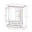 Schrank Gyronde 33, Kiefer massiv Vollholz, Farbe: Weiß / Eiche - 147 x 108 x 45 cm (H x B x T)