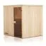 Elementsauna Kawir 68 mm mit Dachkranz - Außenmaße (B x T x H): 194 x 194 x 199 cm