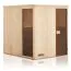 Elementsauna Kawir 68 mm mit 1 Sichtfenster und Dachkranz - Außenmaße (B x T x H): 194 x 194 x 199 cm