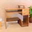 Schreibtisch Banjaran 28, Farbe: Erle - Abmessungen: 75 x 90 x 60 cm (H x B x T)